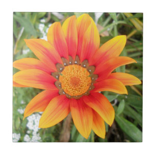 Carreau Fleur Orange Simple