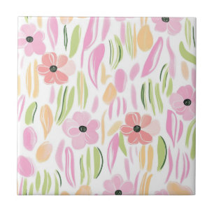 Carreau Fleur pastel rétro (5)