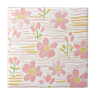 Carreau Fleur pastel rétro (6)