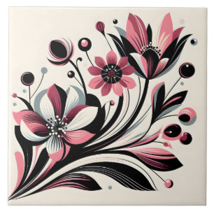 Carreau Fleur pop couleur rose mignonne