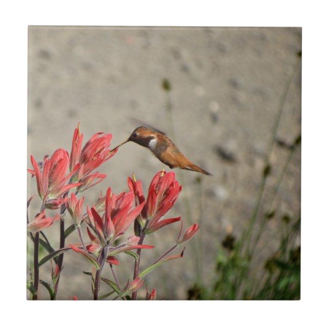 Carreau Fleur rouge (Devant)