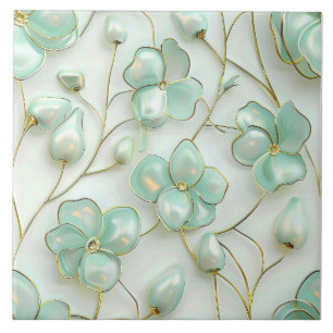 Carreau Fleur Vert