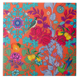 Carreau Fleurs, Art nouveau, style William Morris