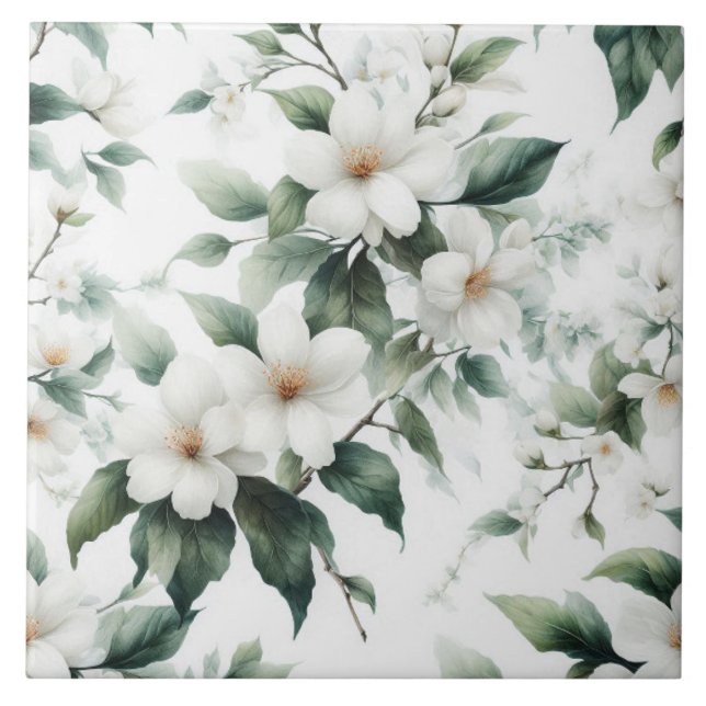 Carreau Fleurs blanches (Devant)