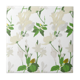 Carreau Fleurs blanches 1