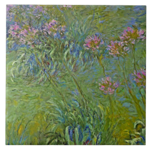 Carreau Fleurs d'Agapanthus (par Claude Monet)