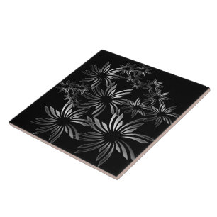 Carreau Fleurs d'argent