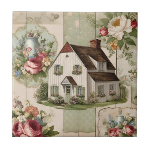 Carreau Fleurs de Cottage Vintage