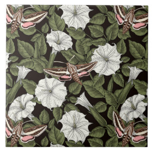 Carreau Fleurs de lune et sphinx Mois