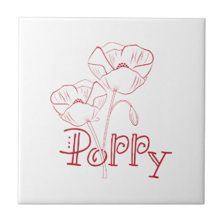 Carreau Fleurs de pavot