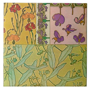 Carreau Fleurs de style Art Nouveau, Mucha