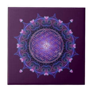 Carreau FLEURS DE VIE / Blume des Lebens - Mandala I