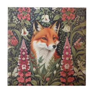 Carreau Fleurs Fox et Foxglove William Morris Inspiré