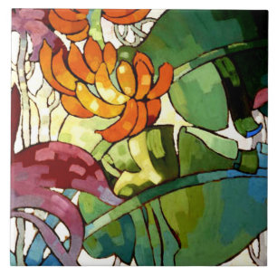 Carreau Fleurs hawaïennes colorées