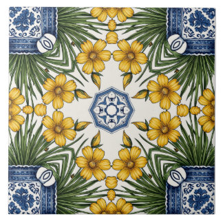 Carreau Fleurs jaunes 1