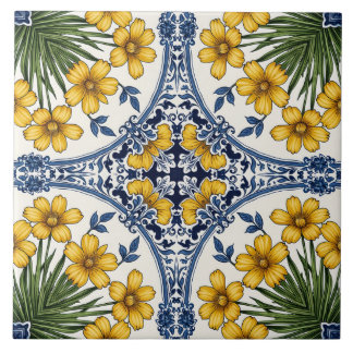 Carreau Fleurs jaunes 3