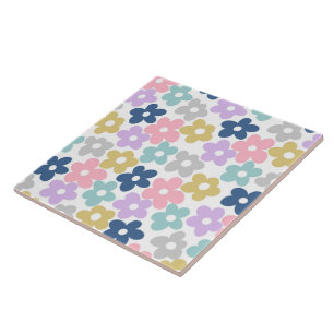 Carreau Fleurs marguerites super Retro Boho Floral