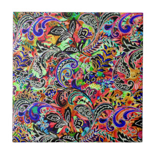 Carreau Fleurs mignonnes et colorées motifs