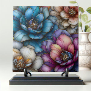 Carreau Fleurs opulentes aux accents dorés chatoyants