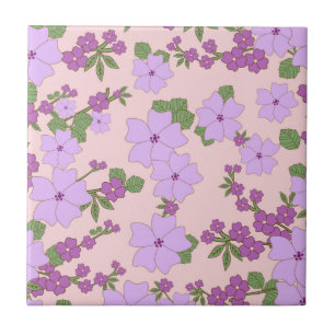 Carreau Fleurs Violettes, Modèle Floral, Motif De Fleurs