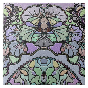 Carreau Floral abstrait pansement motif en mosaïque