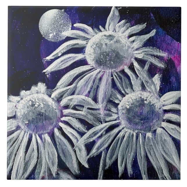 Carreau Floral bleu blanc (Devant)