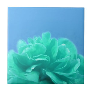 Carreau Floral bleu-vert coloré