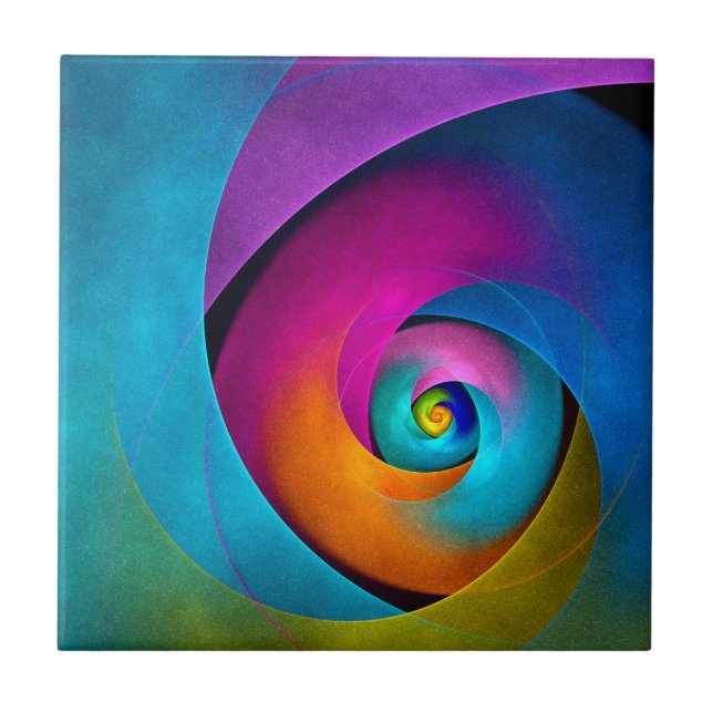 Carreau Floral moderne Art Abstrait rose Bleu Motif #17 (Devant)