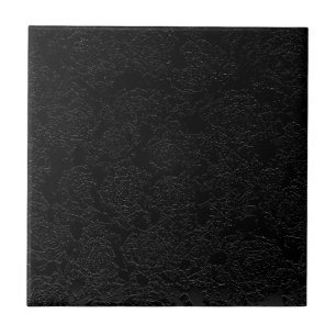 Carreau Floral moderne noir Motif contemporain