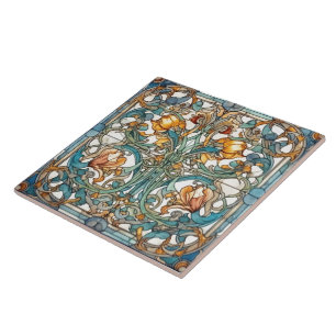 Carreau Floral Rustique Indigo Azulejo Tiles