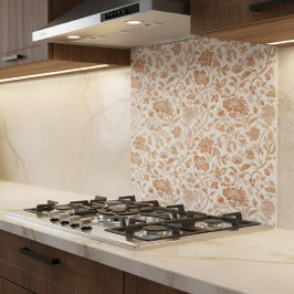 Carreau Floral Terracotta Toile Pattern