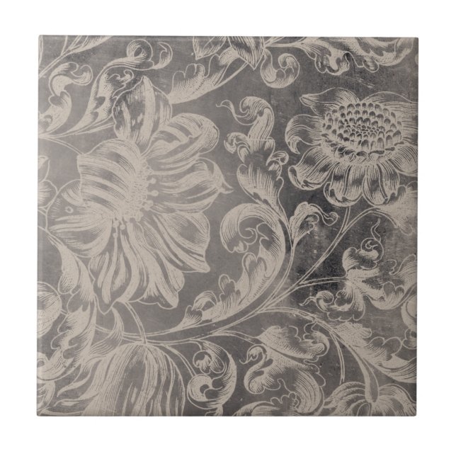 Carreau Floral vieilli (Devant)