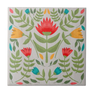 Carreau Floral vintage peint