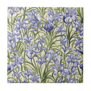 Carreau Flore Motif Fleurs bleues