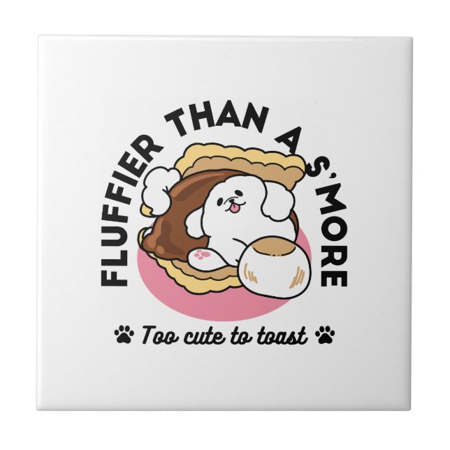 Carreau Fluffier Tha’more - Chien mignon et Pun de dessert (Devant)