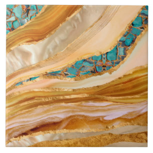 Carreau Flux Abstrait de marbre chaud
