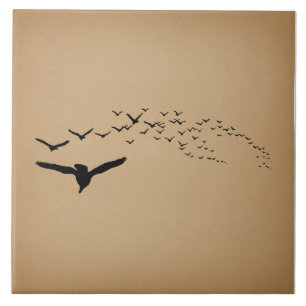 Carreau Flying Birds Art Vintage
