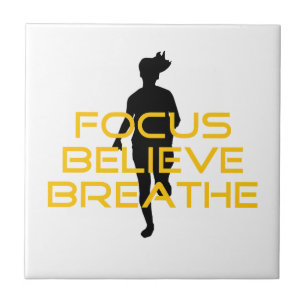 Carreau Focus Croire Respirer Jaune Courir Fitness