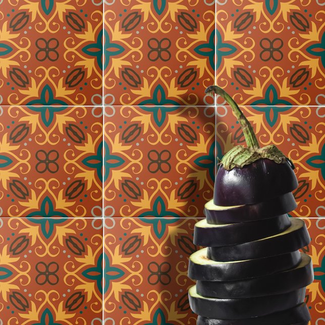 Carreau Folklore Motif de mosaïque ethnique aux couleurs d (Créateur téléchargé)