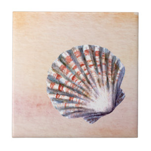 Carreau Fond aquarelle moderne Peinture de coquillage