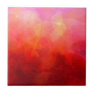 Carreau Fond aquarelle orange jaune rouge foncé