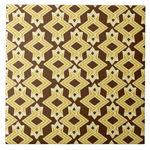 Carreau Fond d'écran Art Déco Motif, Brown et or