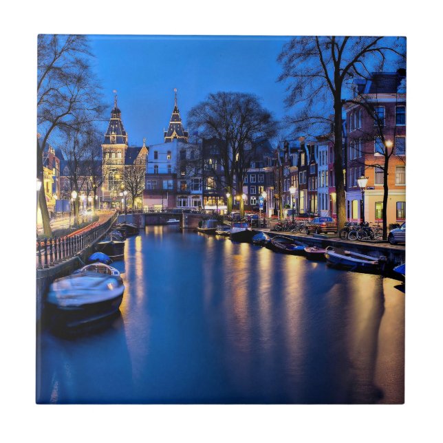 Carreau Fond d'écran de nuit Amsterdam-67657 (Devant)