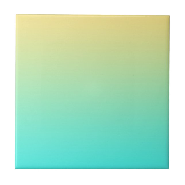 Carreau Fond dégradé pastel turquoise jaune (Devant)