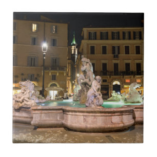 Carreau Fontaine de Neptune de la Piazza Navona - Rome