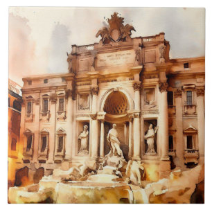 Carreau Fontaines de Trevi, Italie Rome