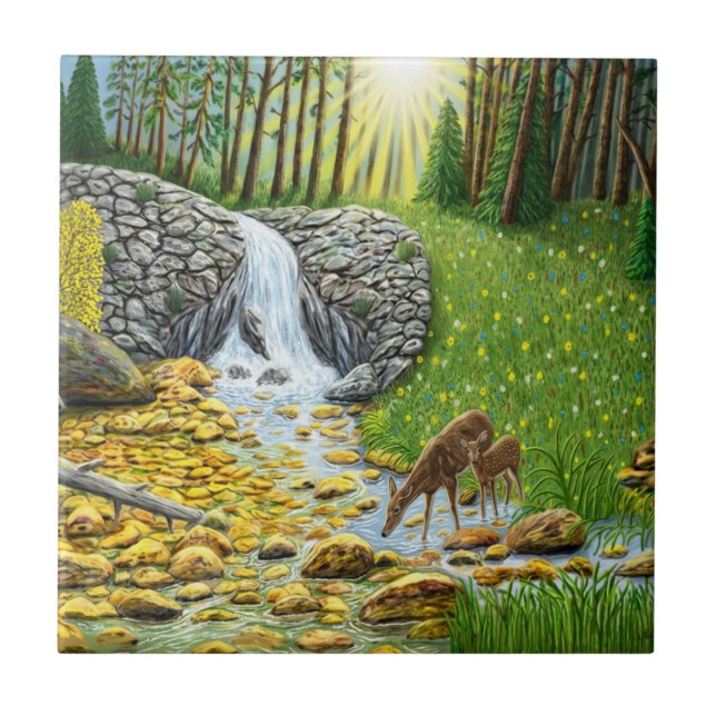 Carreau Forêt à l'aube (Devant)