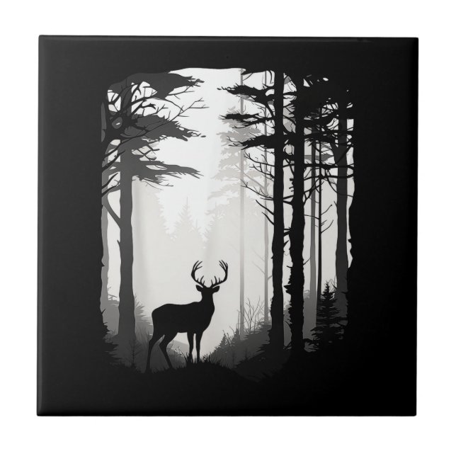 Carreau Forêt de cerfs faune (Devant)