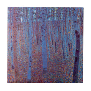 Carreau Forêt de hêtres par Gustav Klimt, Art Nouveau Vint