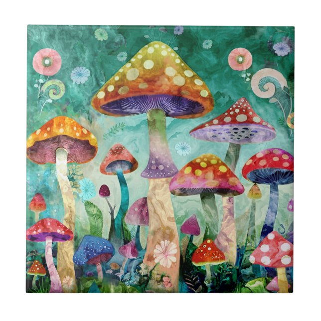 Carreau Forêt magique des champignons (Devant)